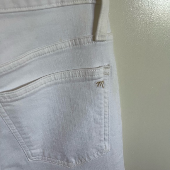 Madewell 10” High Rise Skinny Crop White Button-Front Denim Jeans 27 - Picture 3 of 9